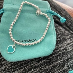 Tiffany silver bracelet with small heart